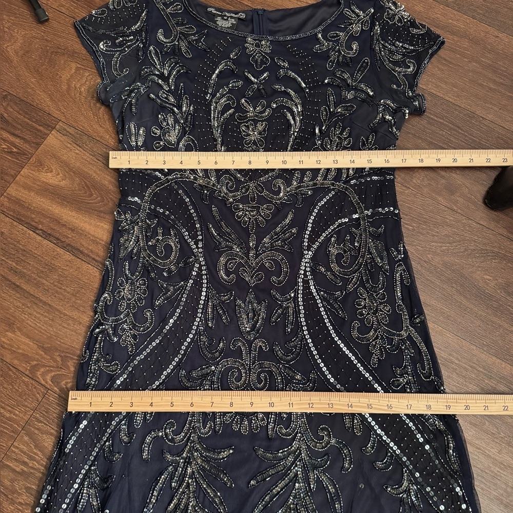Pisarro Nights Midnight Blue Beaded Gown Mother of Bride/Groom - Picture 14 of 15
